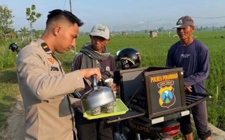 Wedangan Keliling : Cara Polres Ponorogo Edukasi Kamtibmas dan Sosialisasi Call Center 110