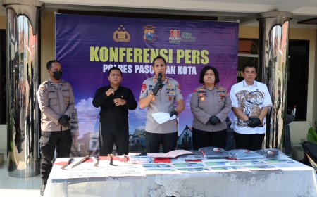 Polres Pasuruan Kota Amankan 4 Tersangka Pengeroyokan Remaja di GOR Untung Suropati
